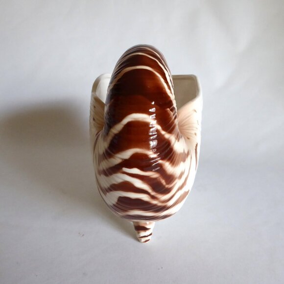 VINTAGE FITZ & FLOYD BRAND LARGE NAUTILUS SHELL CENTERPIECE BOWL WINE CHILLER - Picture 3 of 11